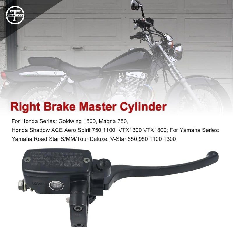 Triumilynn Right 1" 25mm Brake Master Cylinder Motorcycle Replacement for Hon-da Shadow Goldwing Magna VTX, Ya-maha Road Star V-Star, Su-zuki Intruder Savage, Kawa-saki Vulcan - Image 5